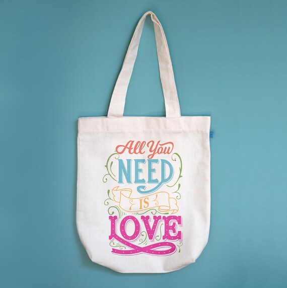 love canvas tote