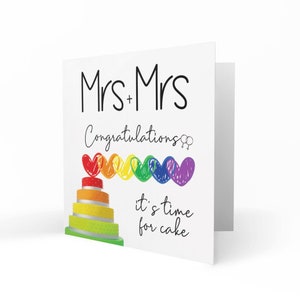 LGBTQ+ Cards | Mrs & Mrs Wedding: Let's Eat Cake