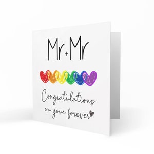 Mr & Mr Congratulations on Your Forever