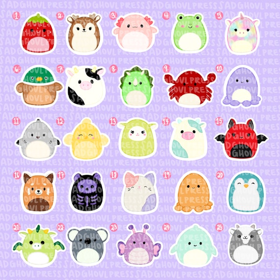 Squish Sticker Pack 75 Designs Cute Stickers Laptop Stickers Water