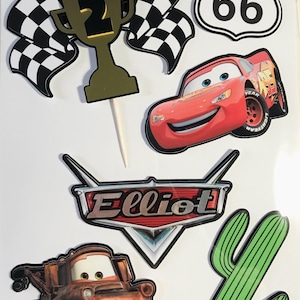 Car Themed Cake Charm / Topper Set image 3