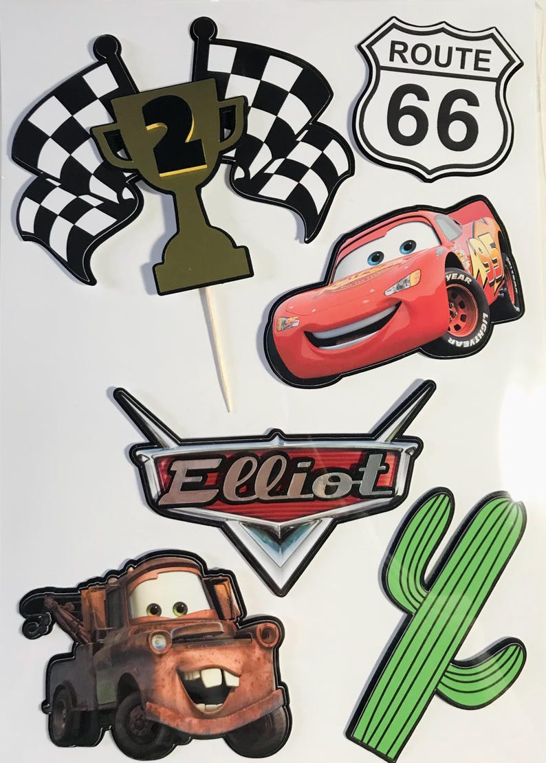 Car Themed Cake Charm / Topper Set image 3