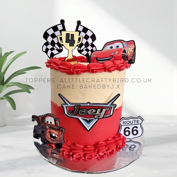 Car Themed Cake Charm / Topper Set