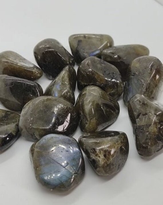 Labradorite Roulée Première Qualité 2-3cm Pour Soin Reiki Collection Protection Burn Out Besoin d'én