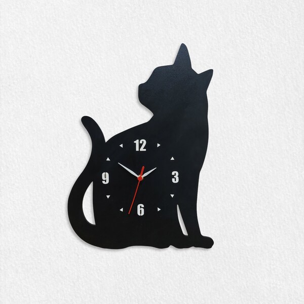 Kitty Cat Wall Clock Etsy