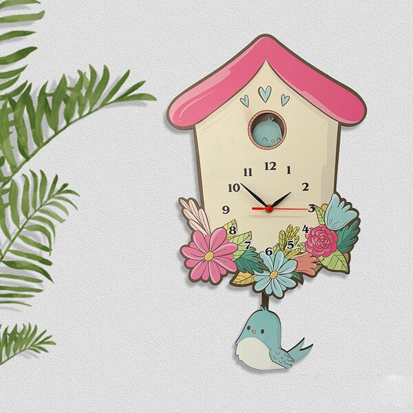 Birds Wall Clock Etsy