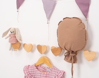 Baby Wall Decoration Hooks, Hooks For Dress, Baby Girl Wall Hooks, Wooden Wall Hooks, Crown Shape Hooks,  Kids Wall Hooks, Kids Coat Rack
