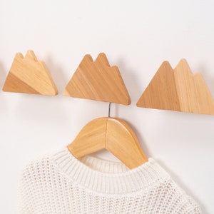 Cute Baby Hooks, Kids Coat Rack, Girl Room, Wooden Wall Hooks, Crown Shape Hooks, Kids Bedroom Decor, Kids Wall Hooks, Baby Hangers