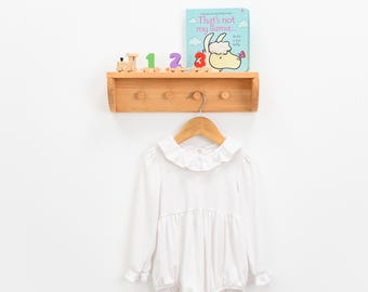 Wooden Shelf, Nursery Shelves, Baby Book Shelf, Nursery Wall Bookshelf, Nursery Furniture, Floating Shelf, Baby Room Decoration
