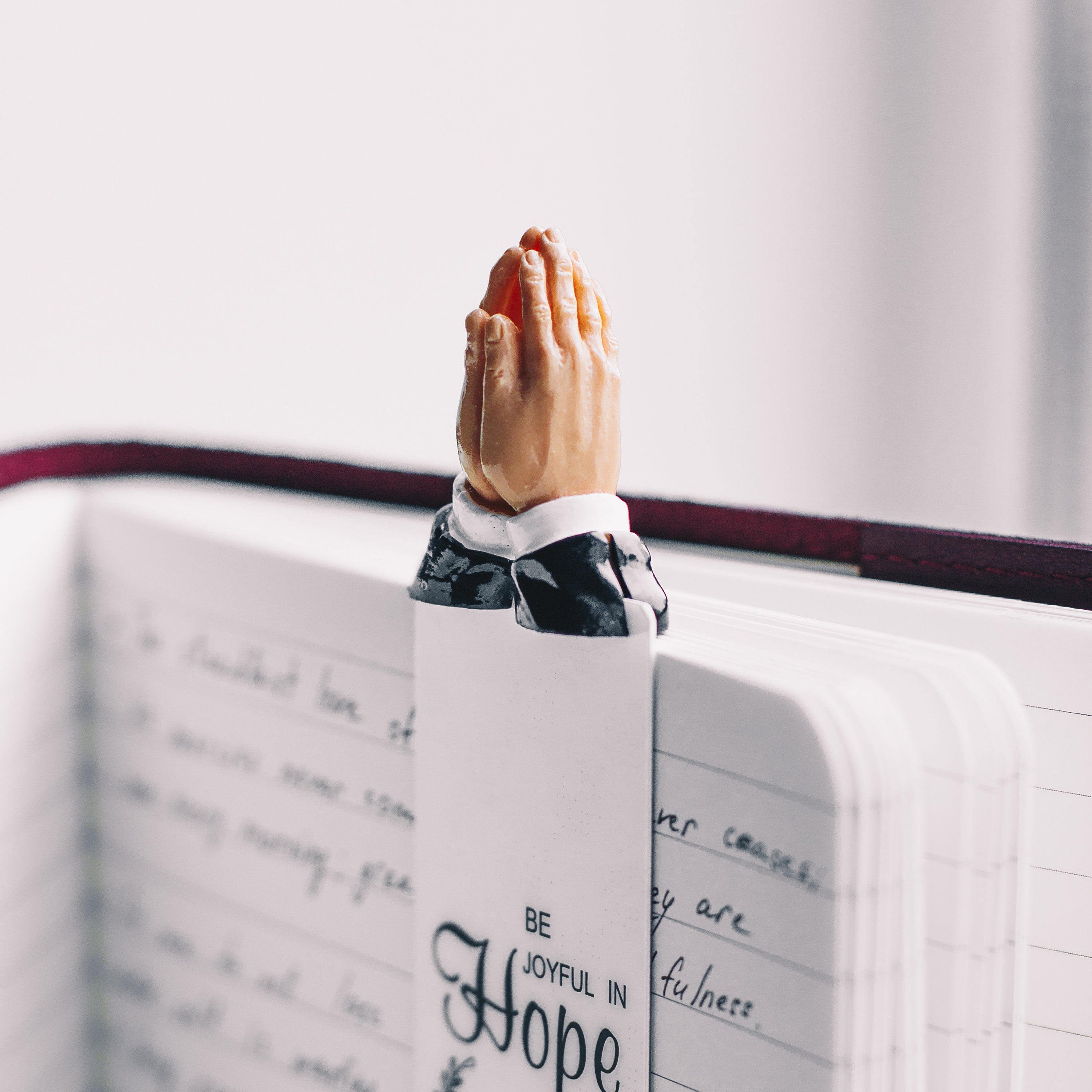 Christian Gift for Men Praying Hands Bookmark Religious Etsy