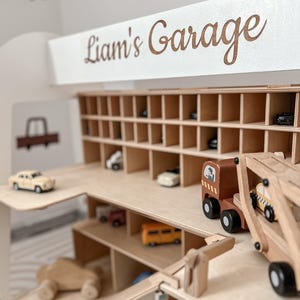 Wooden Toy Car Garage, Toy Car Storage, Toys for Toddler, Toy Car Parking, Baby Cars Storage, Garage Car Ramp, Holder, Wooden Toy Car Garage