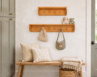 Wooden Shelf, Nursery Shelves, Baby Book Shelf, Nursery Wall Bookshelf, Nursery Furniture, Floating Shelf, Baby Room Decoration