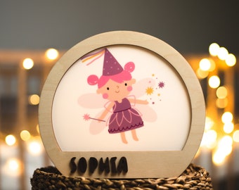 Luz nocturna de bebé de hadas, luz nocturna linda, luz nocturna personalizada, regalos de 1er cumpleaños, regalo para niños, regalo personalizado, regalo de Pascua para niña