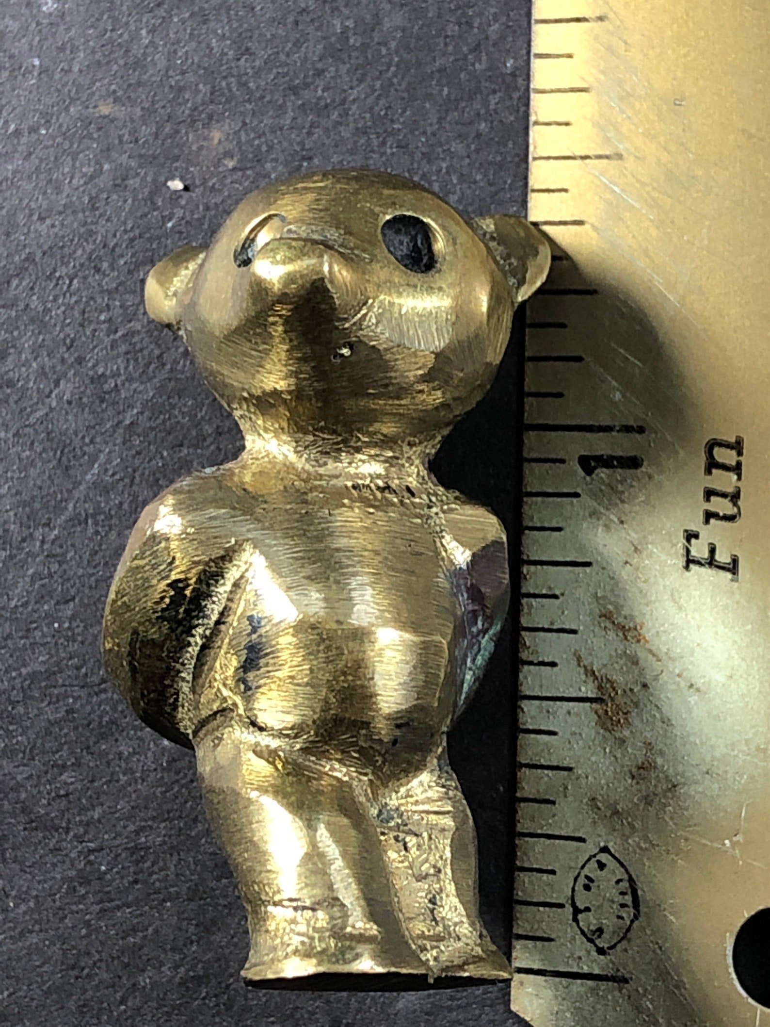 Miniature Brass Teddy Bear Etsy