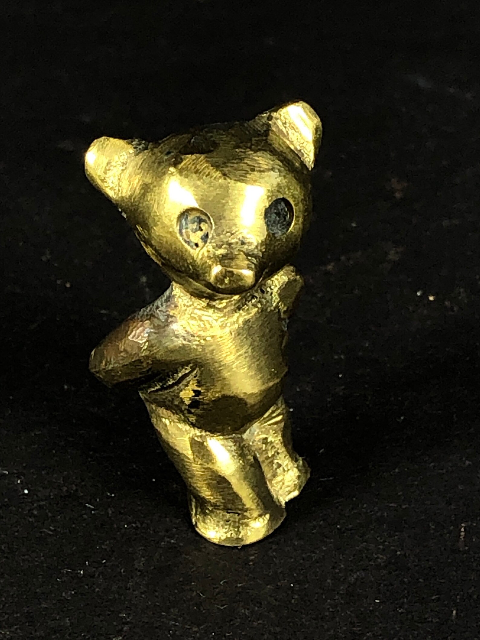 Miniature Brass Teddy Bear Etsy