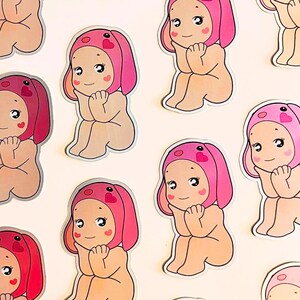 Matter Satin Hängeohriger Sonny Angel Häschen Sticker - Süß, Charmant und Bereit zum Hüpfen!
