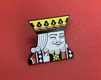Spielkarte - King Emaille Pin - Kasino Serie