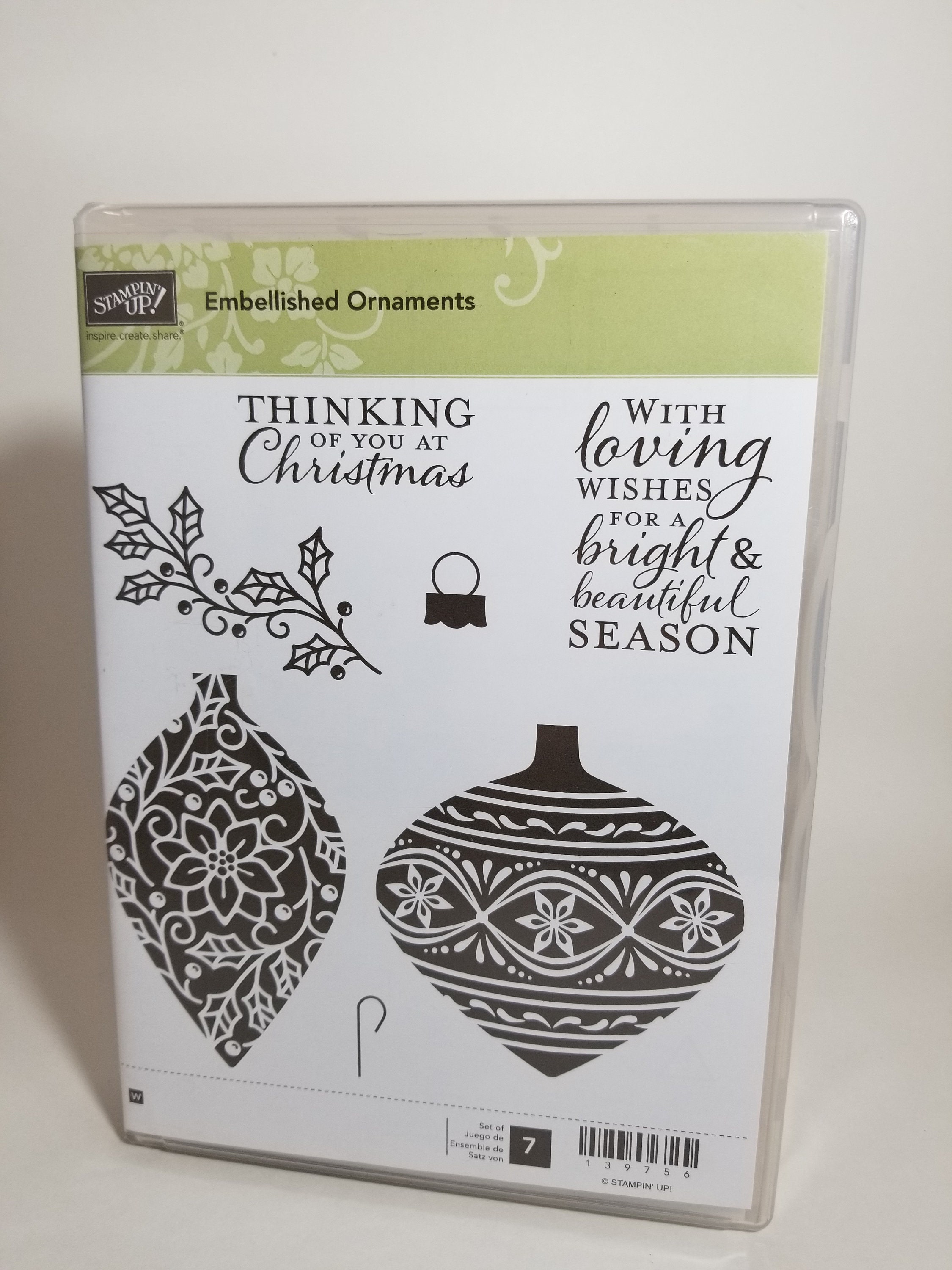 Stampin up Embellished Ornaments Wood Mount Stamp Set RETIRED - Etsy