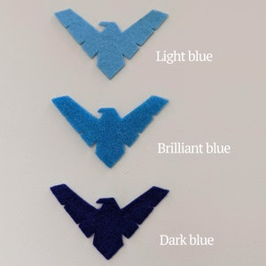 Nightwing Felt Logo Pin, Metal fastener, or Badge Reel