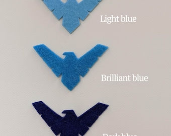 Nightwing Felt Logo Pin, Metal fastener, or Badge Reel