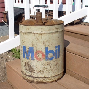 Vt. Decor - MOBIELE gastank van 5 gallon uit de jaren 70 met handvat en dop van de tuit