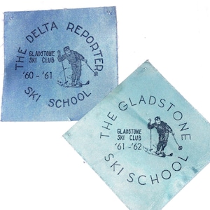 Vt. Paar Gladstone Ski School & Ski Club-patches uit de jaren 60