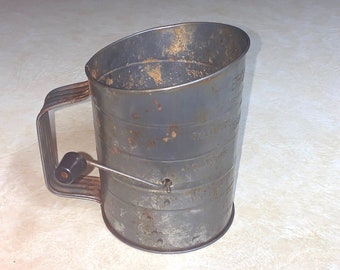 Vintage - #39 BROMWELL'S 3 Cup Measuring-Sifter, Kitchen Decor
