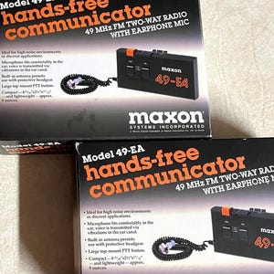 Vtg. 1990 (nouvelle paire) radios FM MAXON 49 MHz, modèle 49-EA