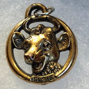 Vtg. 1950&#39;s ELSIE the COW plastic Charm from Borden&#39;s Milk