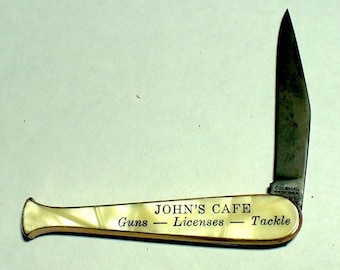 Vintage - collectable Colonial Prov. U.S.A. baseball bat mini advertising pocket knife