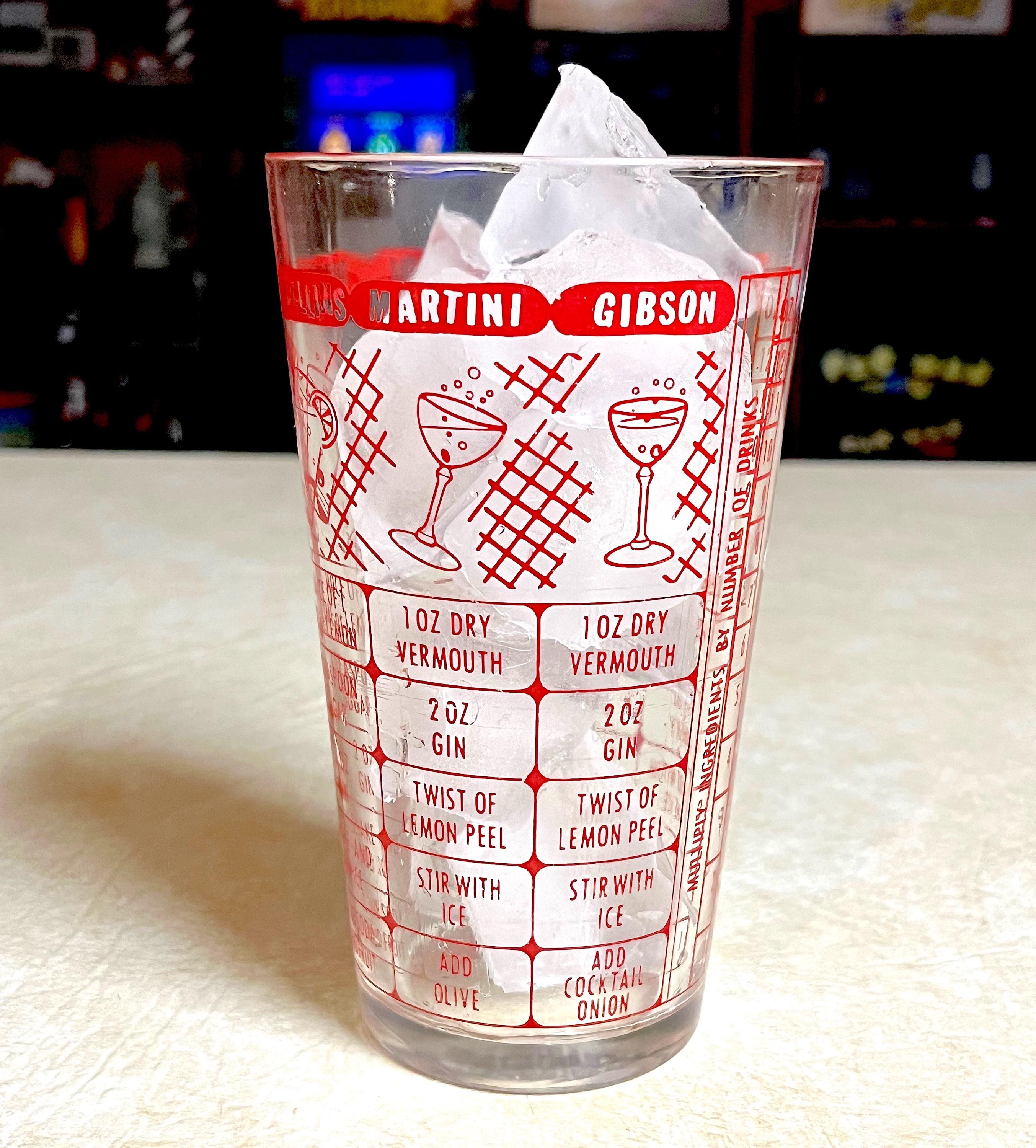 1960's Cocktail Mixer & Shaker Glass