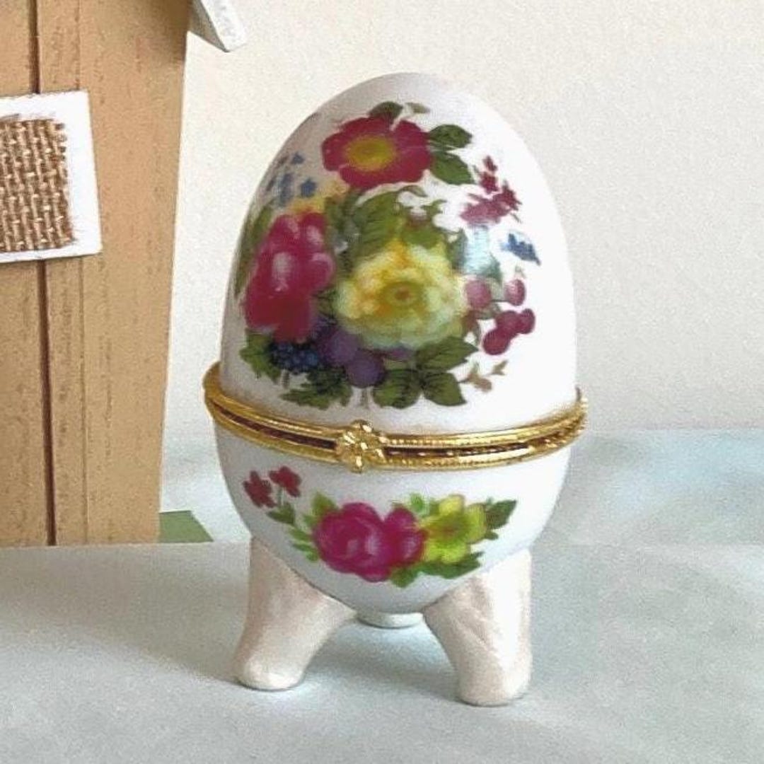 ヴィンテージ磁器製卵型小物入れ - Etsy 日本