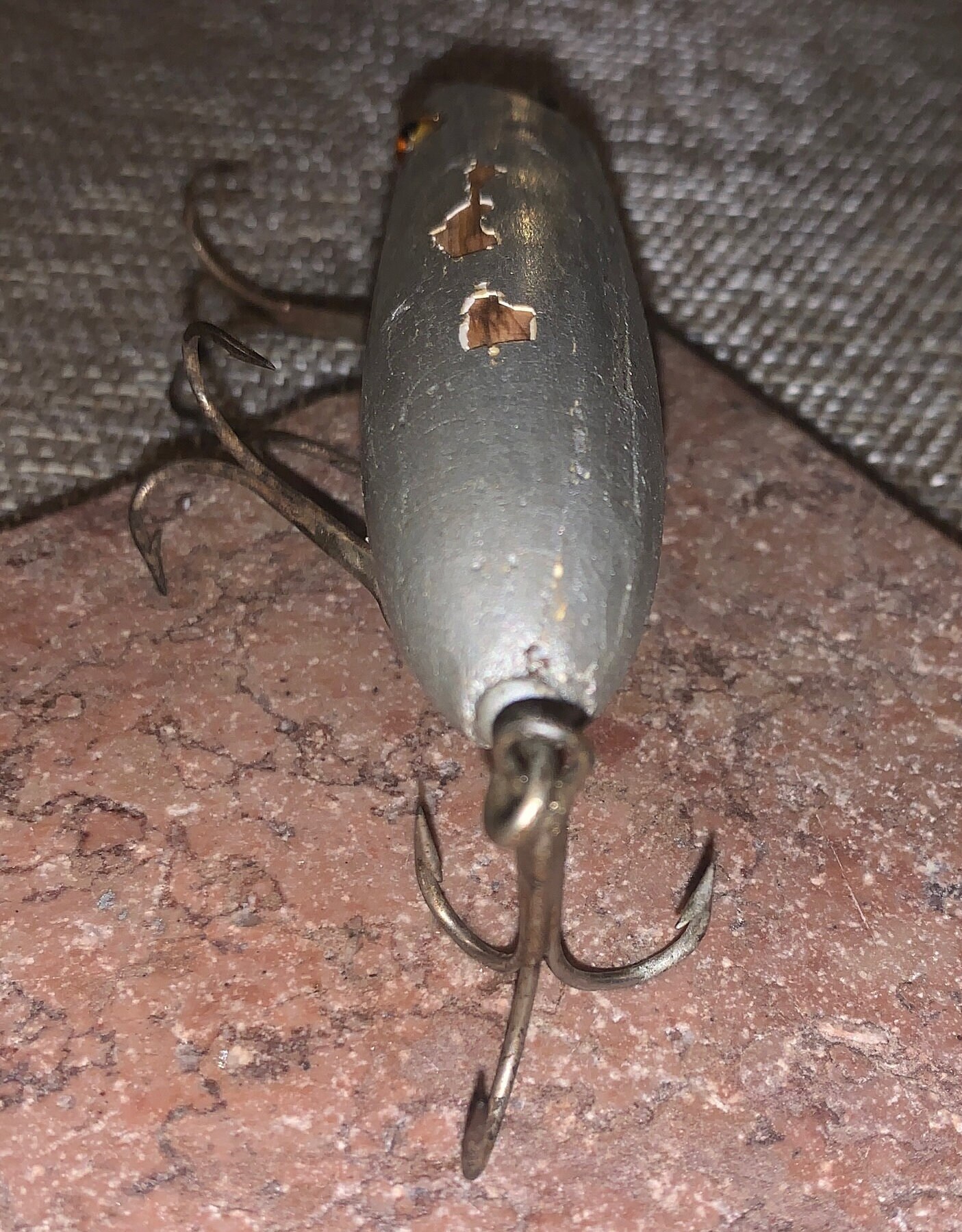 Ancien Leurre De Pêche En Bois Avec Yeux En Verre - Vintage Crankbait - Très Bon état