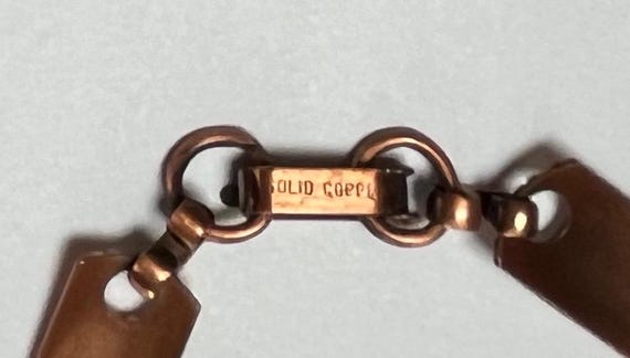 Vtg. 7.25" solid copper linked panel southwestern… - image 9