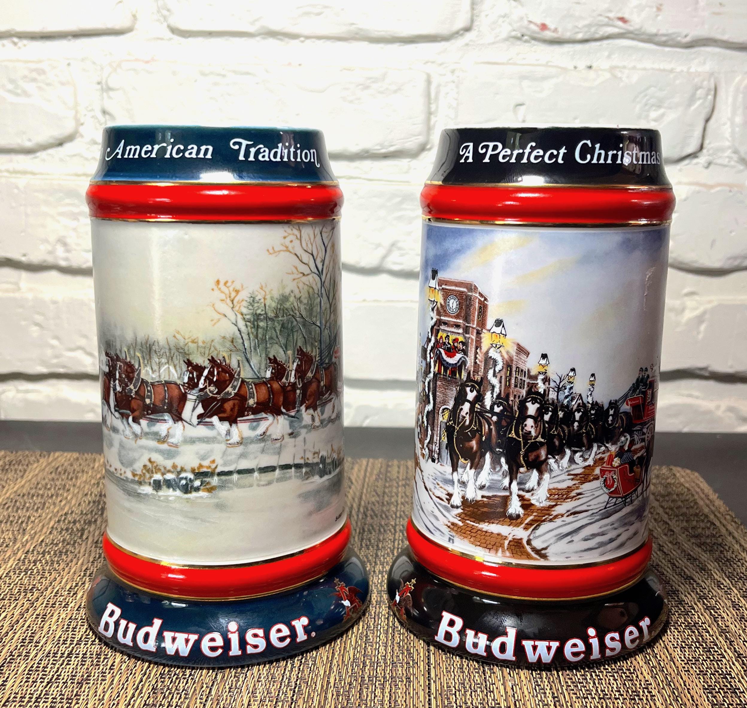 Budweiser スノーボード インテリア 90年代レトロ ヴィンテージ Vtg. (set of 2) 1990 & 1992 Budweiser Collector's Series Holiday