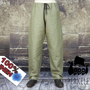 100% linnen middeleeuwse viking broek