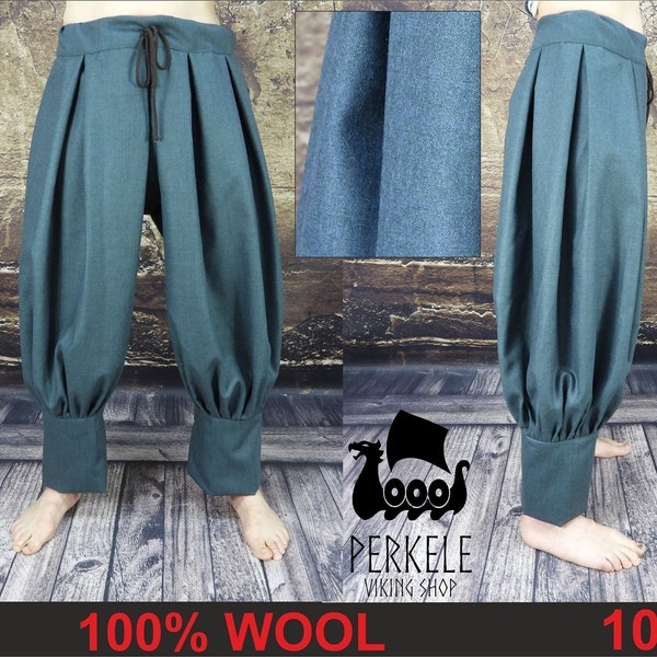 100% wool, Woolen viking trousers, pants, viking clothes, Hedeby, baggy pants, baggy trpusers