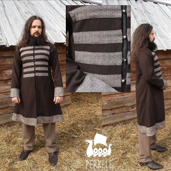 Abrigo caftán vikingo Reconstrucción histórica medieval temprana