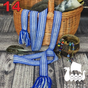Viking handgeweven wollen riem, verkrijgbaar in 15 kleuren :)