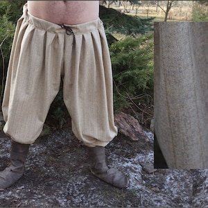 ウールのバイキングズボン、パンツ、バイキングの服、ヘーデビー
