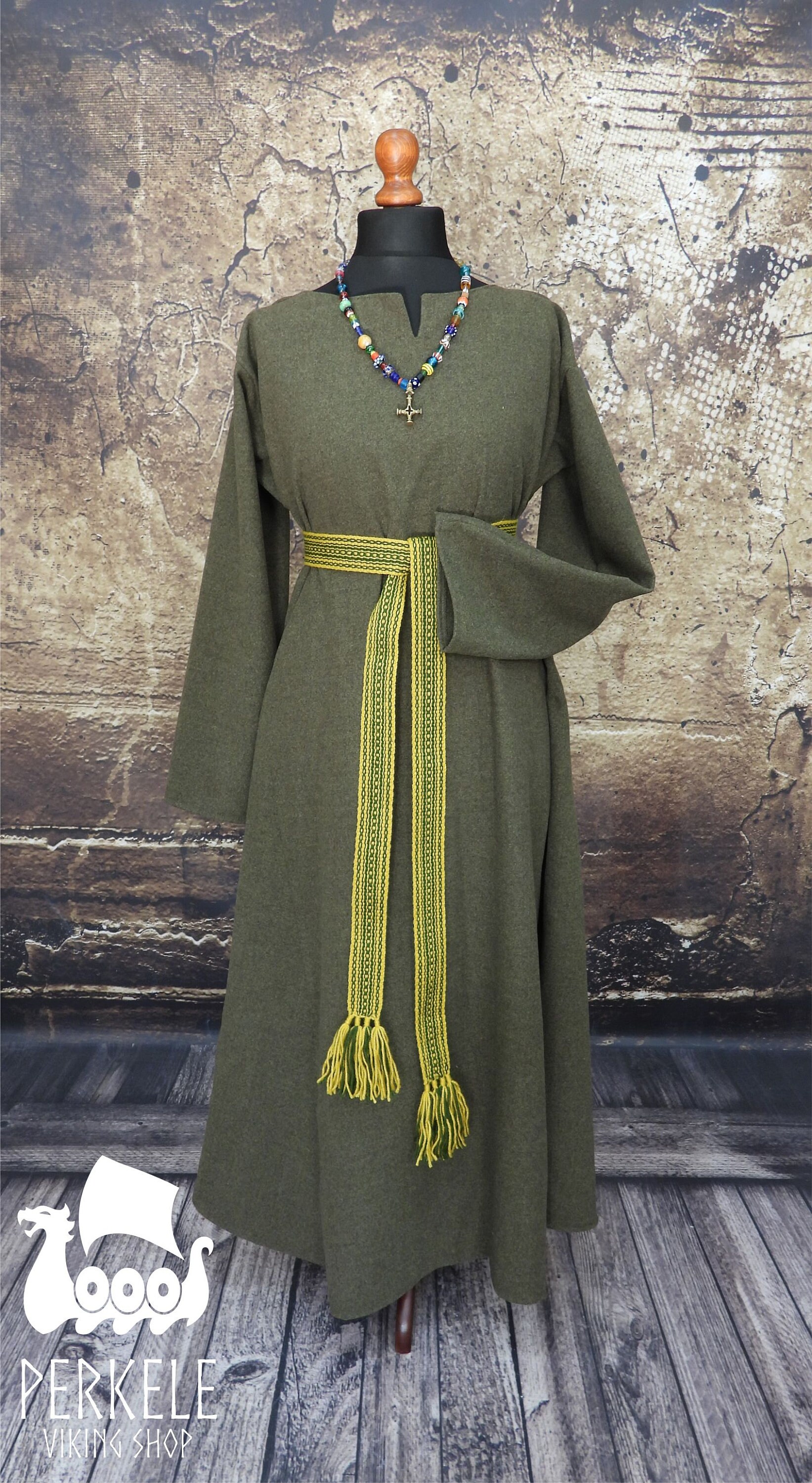 100 Wool Viking Dress Machinesewn Early Medieval Etsy