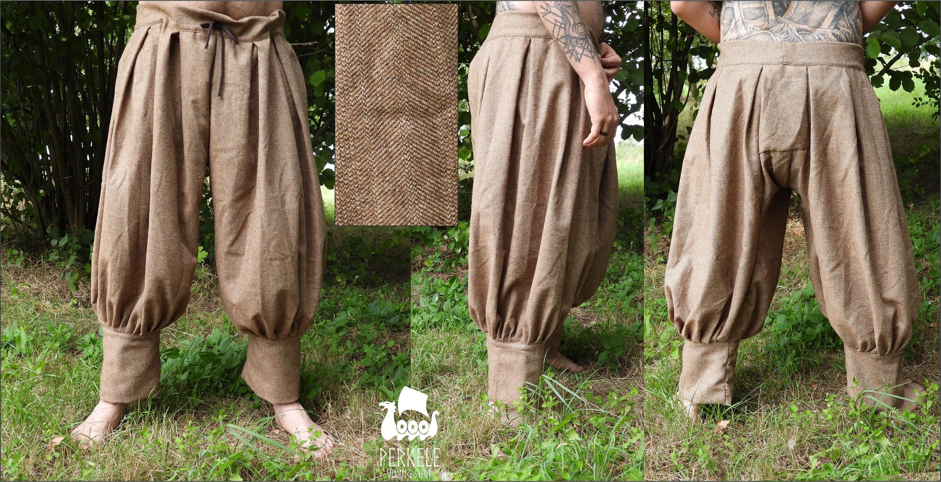 Woolen Viking Trousers Pants Viking Clothes Hedeby Baggy Etsy UK