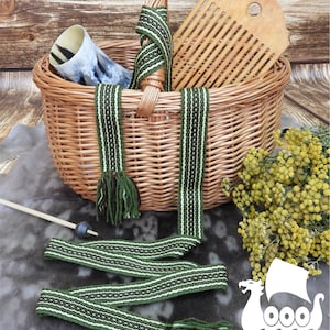 Ceinture en laine tissée à la main Viking, disponible en 15 couleurs :)