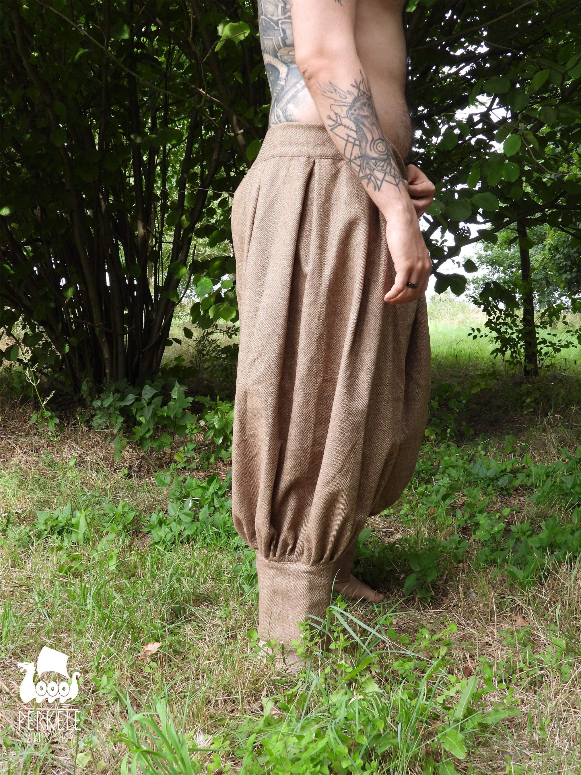 Woolen Viking Trousers Pants Viking Clothes Hedeby Baggy Etsy UK
