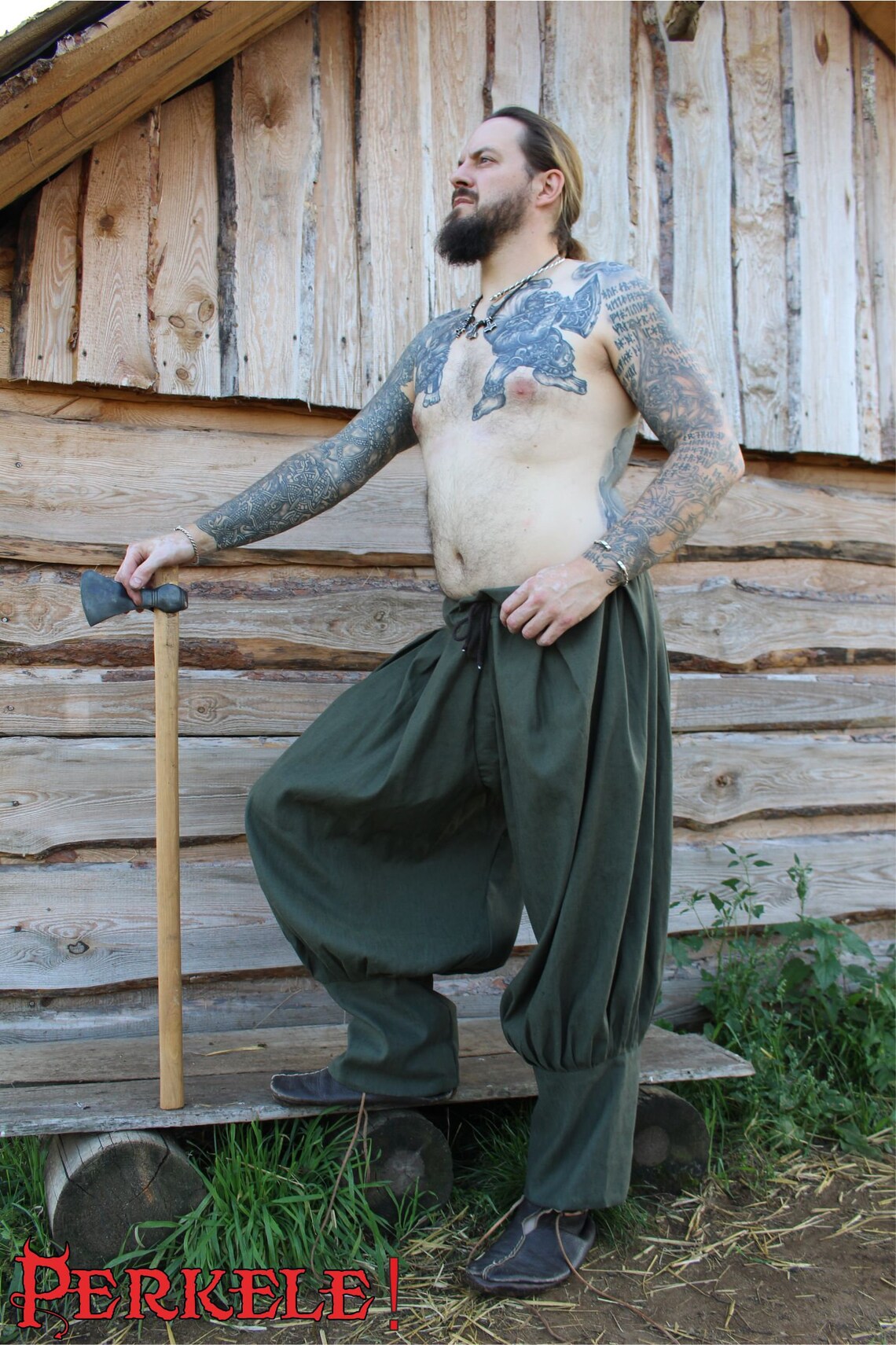 100 Linen Viking Trousers Pants Viking Clothes Hedeby Etsy