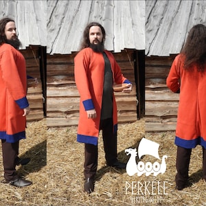 Birka Style Viking Coat, Viking kaftan, Woolen kaftan from Birka sewn by machine