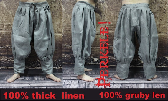 100% Linen Viking Trousers, Pants, Viking Clothes, Hedeby, Early Medieval, Baggy  Trousers -  Canada