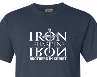 Iron Sharpens Iron, Comfort Colors, Armor of God, Brothers In Christ, Christian Men Shirt, Christian T-shirts, Church Shirts, Free Shipping