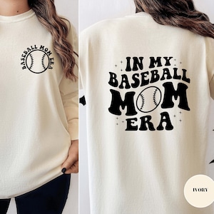 Funny Baseball Mama Shirt, In My Baseball Mom Era Tshirt, Comfort Colors Womens Baseball TShirts Mom Baseball T-shirt Design Baseball Tee