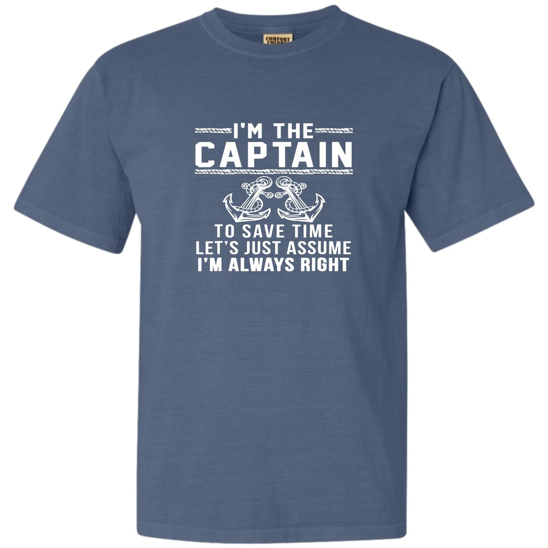 Boating Shirt Boating Shirt for Men I'm the Captain Etsy